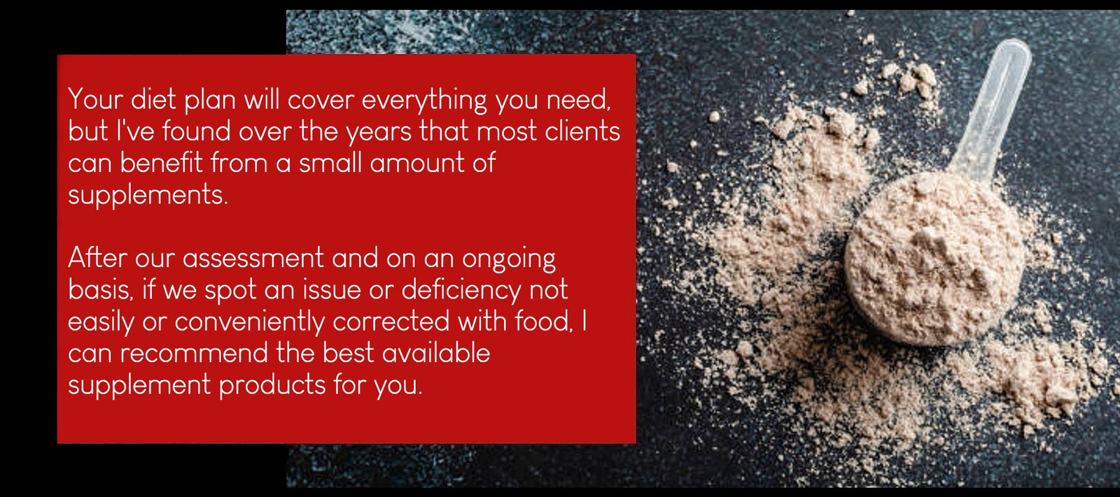 a scoop of protein powder displayed on a table